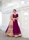 Pranathi Wine Colour Vichitra Silk With Plain With Paithni Lace Border Lehenga With Blouse Dupatta Suppliers In India Lnb2016